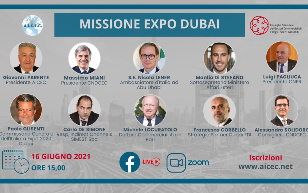 MISSIONE EXPO DUBAI Dicembre 2021